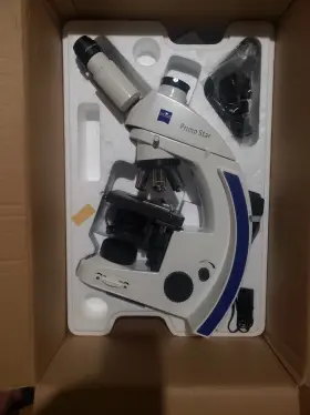 415500-0021-00 Zeiss Primo Star Binocular Microscope 4x 10x 40x And 100x Objective Lenses