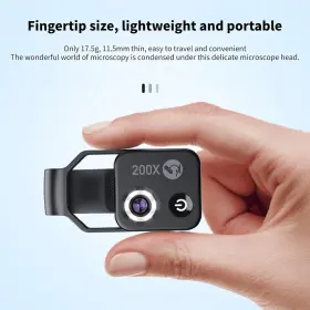 Zunatepb06ad1z5q7410-12 Zunate Apl Ms002 200x Phone Microscope Mini Pocket 6 Led Light Guide #2