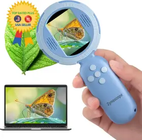 Hm020c Zynoscope Kids Microscope - Handheld Portable Digital Magnifying Glass Blue