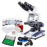 Amscope B120C Kit 40X-2500X Led Binocular Compound Microscope+extras. Fixed Price $623.99.