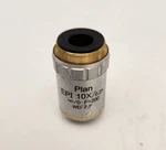 Meiji Plan Epi 10X/0.25 F=200 Wd 7.7 Objective Metallurgical Microscope. Fixed Price $180.00.