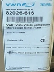 New Vwr Vista Vision #82026-616 Compound Binocular Microscope + 4X Objectives. Fixed Price $249.99.