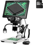 7" Lcd Digital Microscope, 1200X 1080P Hd Coin Usb With Lights,. Fixed Price $95.72.