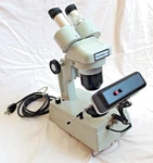 Gia Gem Instruments Stereo Darkfield Diamond Microscope Model #792 10X-60X. Fixed Price $1850.00.