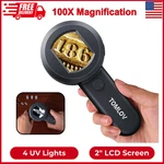 Tomlov P10 Microscope For Adults Kids, Portable Magnifying 100X Jewelers Loupe. Fixed Price $33.96.