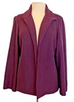 Chico's Sz Wool Open Front Cardigan Jacket Blazer Womens Large 12 Purple Light. Fixed Price $24.98.