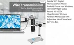 Digital Microscope Cainda F21 With Stand Holder Adjustable Height Case. Fixed Price $35.00.
