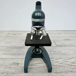 Vtg Cenco Monocular Microscope W/3 Objectives 4/10/40 Wood Case Is /cb. Fixed Price $50.00.
