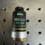 Nikon 10X/0.25 PH1 Adl /1.2 Wd 6.2 Phase Contrast Objective. Fixed Price $199.00.