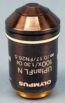 Olympus, Uplanfl 100X 1.30 Oil Infinity 0.17 FN26.5 Uis Microscope Objective. Fixed Price $400.00.