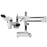 Amscope 6.7X-45X Extreme Widefield Binocular Stereo Microscope On 3D Boom Stand. Fixed Price $1034.99.