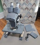 Vintage Bausch & Lomb Stereo Microscope, Three Sliding Objectives, Mirror W/ Box. Fixed Price $199.99.