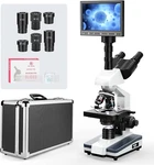 Research-grade Trinocular Microscope 40X-2500X With 7" Lcd & 5MP E-eyepiece. Fixed Price $663.99.