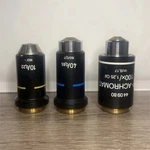 Zeiss Microscope Objectives Lot 10X, 40X & 100X Oil. Fixed Price $175.00.