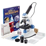 Amscope 40X-1000X 2-LED Portable Compound Microscope Kids Kit, Book 2MP Camera. Fixed Price $177.99.