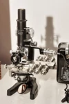 Leitz Pol Petrographic Microscope (ca. Late 1940'S) With Rare Integrating Stage. Fixed Price $2200.00.
