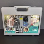 Amscope 52PC 120X-1200X Kids Starter Compound Microscope Portable Science Kit. Fixed Price $32.00.