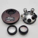 Nikon Diaphot Microscope Elwd Phase Contrast Condenser, Nosepiece & Objectives. Fixed Price $195.00.