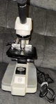 National Microscope Model T0.5A 4/10/40X Lenses. Fixed Price $50.00.