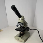 National WF10X Monocular Upright Compound Microscope 4X,10X,40X. Fixed Price $75.00.