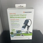 Celestron 44302-C Deluxe Handheld Digital Microscope (gray) Open Box. Fixed Price $100.00.
