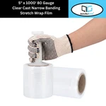 5" X 1000' 80 Gauge Mini Hand Stretch Wrap Clear Bundling Shrink Film 12 Rolls. Fixed Price $59.58.