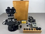 Carl Zeiss Binocular Microscope With Box Transformer, 10X, 40X, 100X, Large Lot. Fixed Price $350.00.