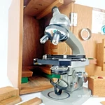 1960S Olympus Tokyo Japan Microscope With Wooden Case And Accessories Sn 218870. Fixed Price $179.99.