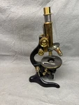 Antique 1923-24 Ernst Leitz Wetzlar Cast Iron & Brass Microscope No. 205403. Fixed Price $365.00.