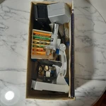Vintage Edu-science Microscope Up 1000X Card Slides And Tools. Fixed Price $8.45.