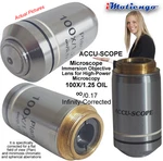 Accu-scope Plan 100X/1.25 Oil /0.17 Infinity-corrected Immersion Objective Lens. Fixed Price $179.95.