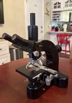 Leitz Wetzlar Ortholux Trinocular Microscope With Five Objectives Germany. Fixed Price $920.00.