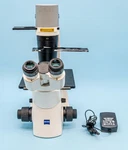 Zeiss Primovert Inverted & Phase Contrast Microscope W/video Port. Fixed Price $2350.00.