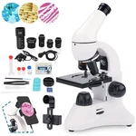 Uscamel 100X-2000X Monocular Compound Microscope Kit W/ Led, Slides, Phone Adapt. Fixed Price $97.86.