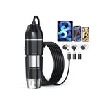 Usb Digital Microscope, 50X-1600X Magnification Handheld, 1440P Hd 8 Led Ligh.... Fixed Price $36.09.