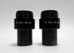 Zeiss Pl 10X/25 44-40-34 High Eyepoint Microscope Eyepieces Matched Pair. Fixed Price $289.95.