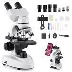 Vevor Professional Binocular Compound Microscope Kit 40-2000X Magnification. Fixed Price $99.99.