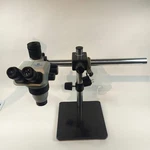 Accu-scope 3075 Zoom Stereo Microscope On Gliding Arm Boom Stand. Fixed Price $799.99.
