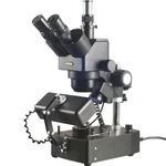 Amscope 5X-80X Trinocular Zoom Stereo Microscope 3 Lights & Jewelry Gem Clamp. Fixed Price $907.99.