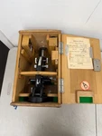 Vintage Olympus Tokyo Microscope Model 93688 With Original Wooden Case. Fixed Price $199.95.