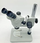 Amscope Stereo Microscope W/ Pillar Stand WF10X Eyepieces Dual View Lab. Fixed Price $550.00.
