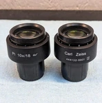 Pair Of Carl Zeiss Pl 10X/18 Microscope Eyepieces 444132-9901. Fixed Price $229.99.