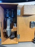Kern Binocular Microscope No. 629423 W/ Wood Case + W10X & W15X Eyepieces. Fixed Price $50.00.