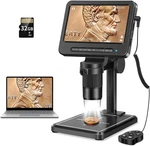 Leipan 1080P Lcd Digital Microscope With 32GB Sd Card, Coin Black. Fixed Price $68.33.