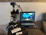 Trinocular Petrographic Microscope With 18MP Amscope Camera, Polarizing, Geology. Fixed Price $4250.00.