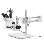 Amscope 7-45X Sim-focal Trinocular Fluorescent Boom Stereo MICROSCOPE+1.3 Camera. Fixed Price $755.99.