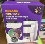 Bebang Pocket Microscope With Slides 60X-135X Handheld. Fixed Price $14.95.