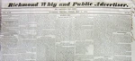 Lot Of Five 1841 Pre-civil War Richmond Whig Virginia Newspapers Southern Confed. Fixed Price $45.00.