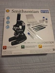 Smithsonian Microscope Kit Stem 150X/450X/900X W/ Light & Accessories. Fixed Price $19.99.