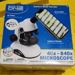 Explore 40X-640X Microscope Kit With Smartphone Adapter, Piece Set. Fixed Price $40.00.
